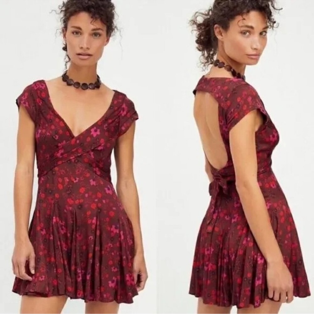 Free People IT TAKES TWO WRAP MINI DRESS